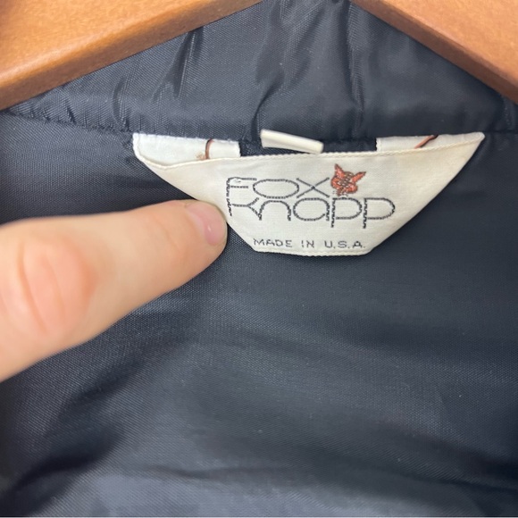 Vintage Men’s Fox Knapp Gray & Blue Plaid Jacket Dagger Collar Made in USA Large - Picture 7 of 9